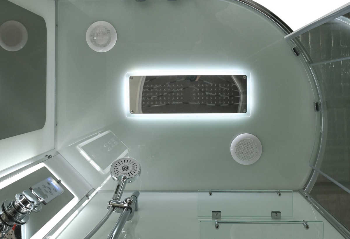 Душевая кабина AvaCan A2912LLED/A2912RLED 78235/78237, 120 x 90 см, с LED подсветкой, с крышей, поддон низкий, левая/правая, стекло прозрачное, профиль хром 