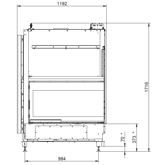 Каминная топка Palazzetti Ecomonoblocco WT 78R V12ET 