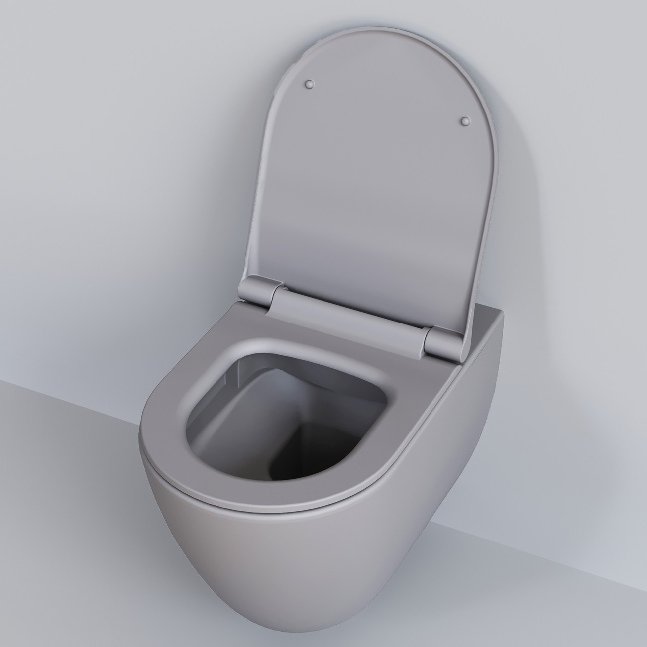 Унитаз Queen 113T20301R (570*360*400) СЕРЫЙ МАТОВЫЙ подвесной БЕЗОБОДКОВЫЙ, 1 место 