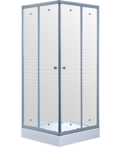 Душевой уголок Timo TL-1102R Romb Glass, стекло прозрачное с узором, 100 х 100 х 200 см 