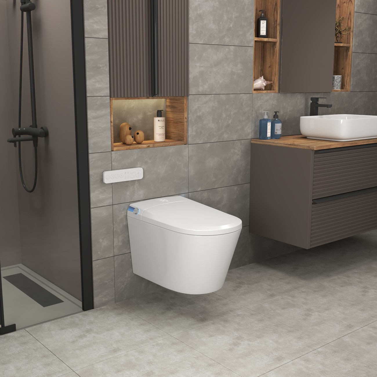 Унитаз подвесной Grossman Smart GR-5702 (590х380х380) белый,1 место 