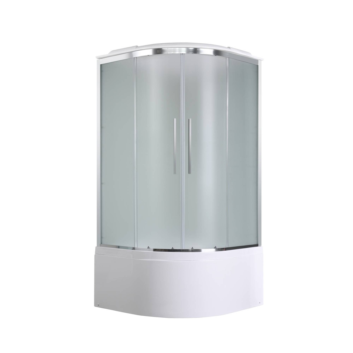 Душевая кабина AvaCan EM5090LED, 78162, 90 x 90 см, с LED подсветкой, с крышей, поддон высокий, стекло матовое, профиль хром 
