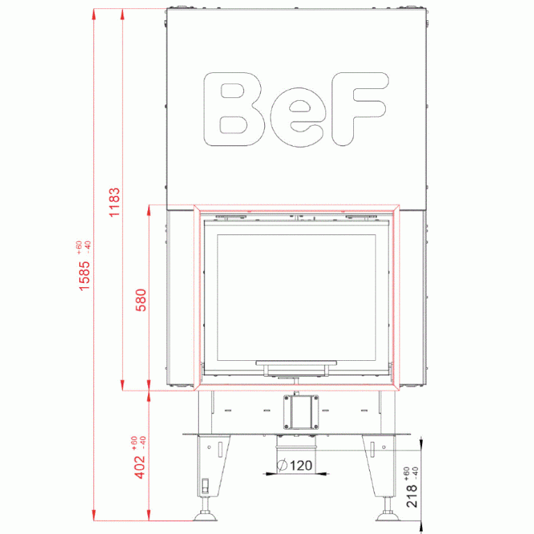 Каминная топка BeF Double V 6 N Feel 