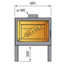 Печь LCI 7 GDF Stove, двусторонняя (Liseo Castiron) 