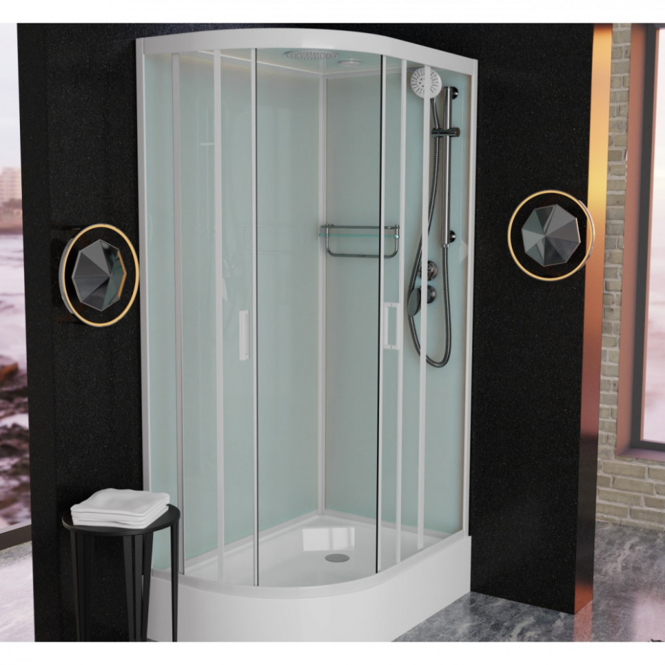 Душевая кабина Frank F412/1R White 120x80 см, 129009 