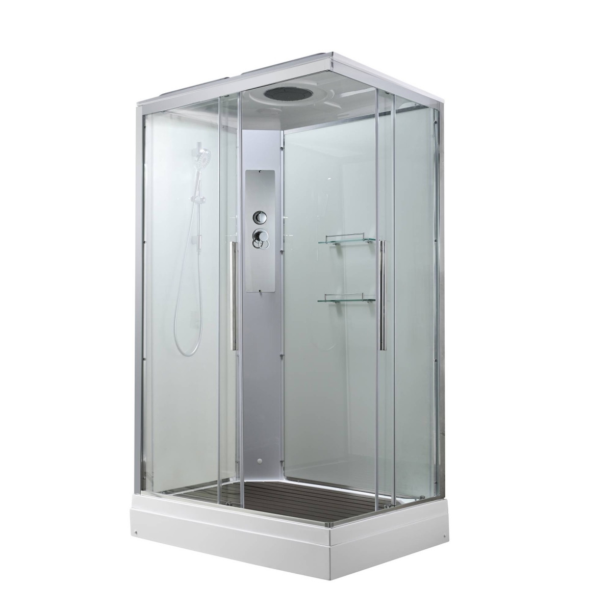 Душевая кабина Avacan K2012 78217, 120 х 90 см, с крышей, поддон низкий, стекло прозрачное, профиль хром 
