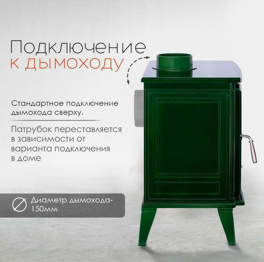 Печь камин Loki Norway Green 