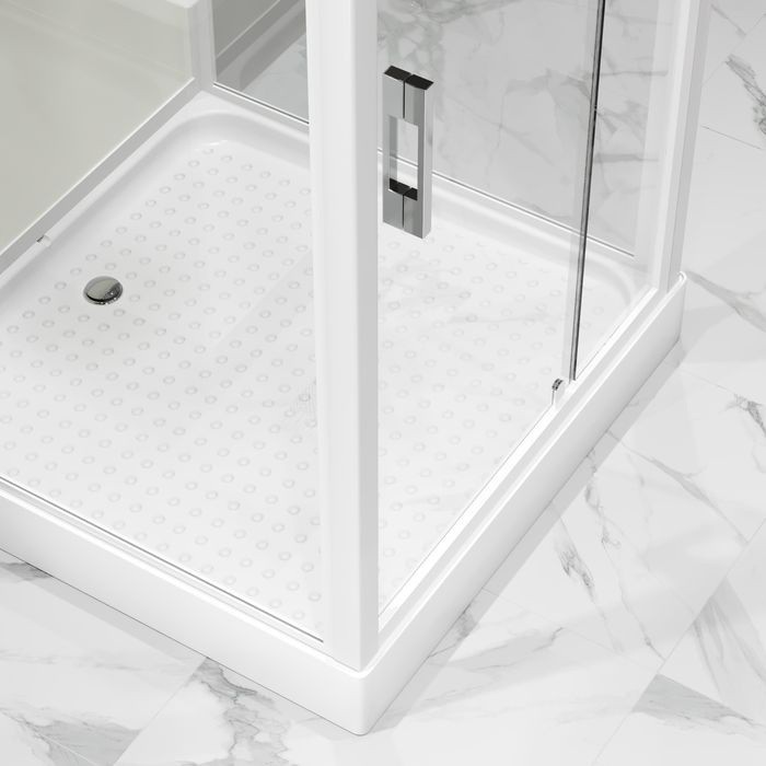 Душевая кабина Niagara Standart ST80/15Q (80х80х215) квадрат,поддон 15см,распашная,проф.белый,3 места 