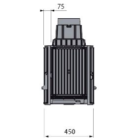 Каминная топка LCI 9 GDF CL, двусторонняя (Liseo Castiron) 