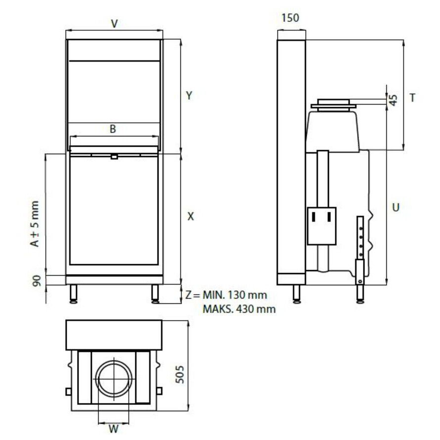 Каминная топка KFD Linea V 810 4.0 