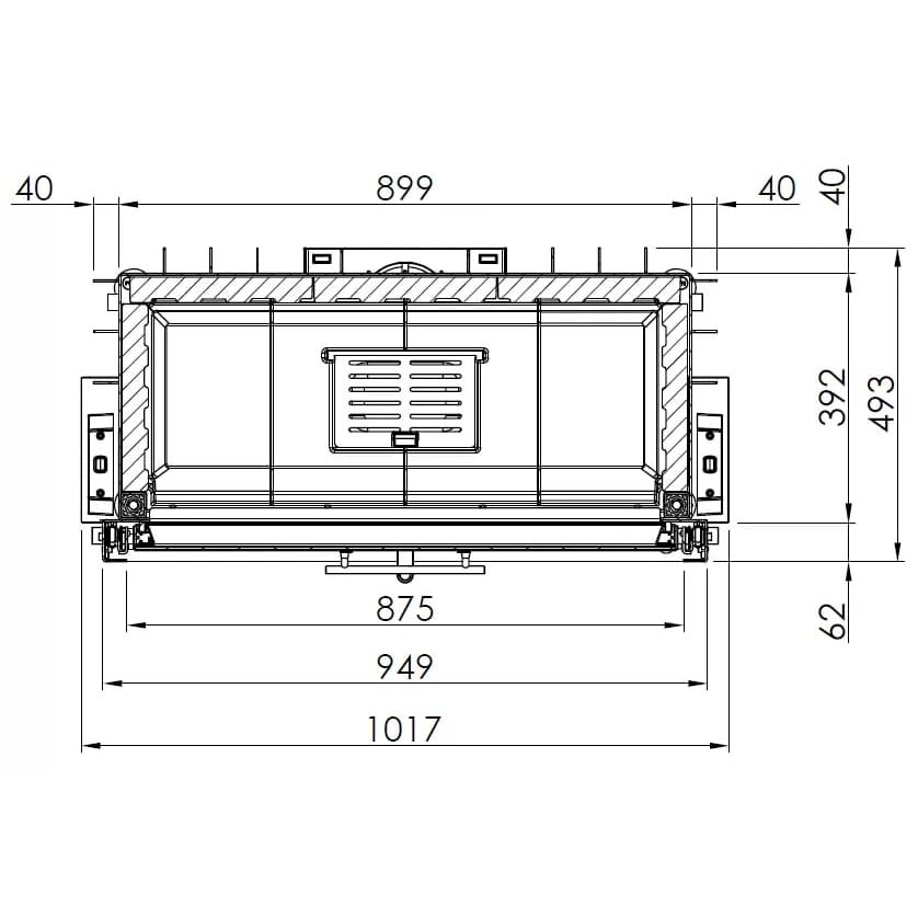 Каминная топка SPARTHERM Varia 1V-87h чёрный шамот 