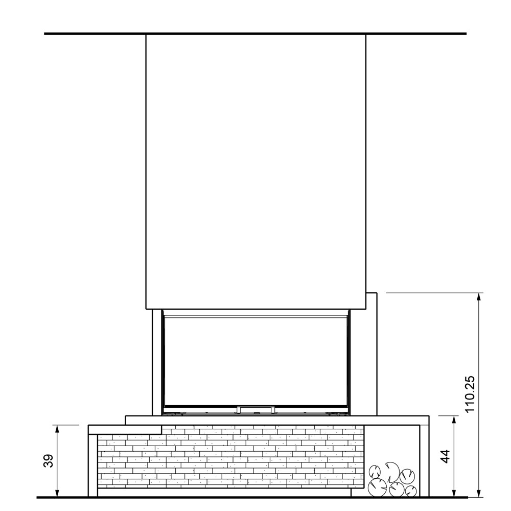 Облицовка TEXAS dx, под SF 100 3D (Palazzetti) 