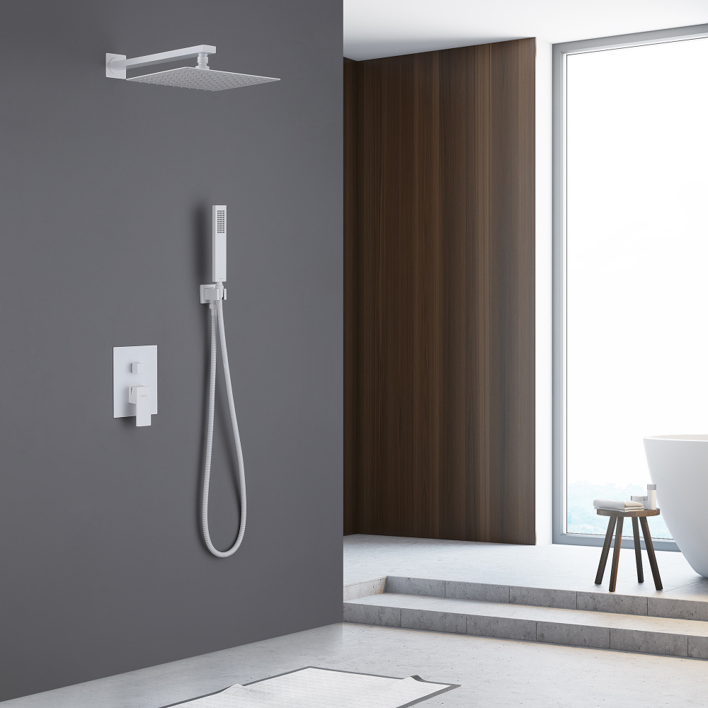 Душевая система Abber Daheim AF8219W, белый матовый 