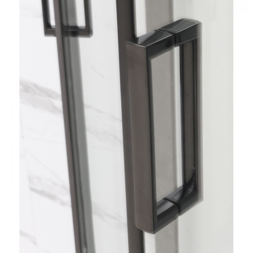 Душевая кабина Frank F412/2R Black без крыши 120x80 см, 154009 