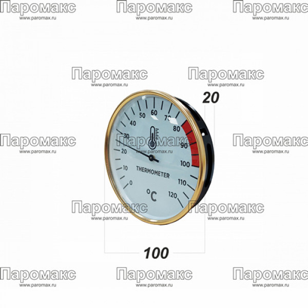 Термометр для сауны10*2 (металлический корпус) В23019 