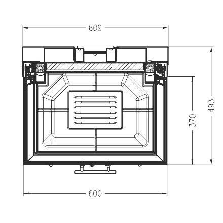 Каминная топка SPARTHERM Arte 3RL-60h чёрный шамот 
