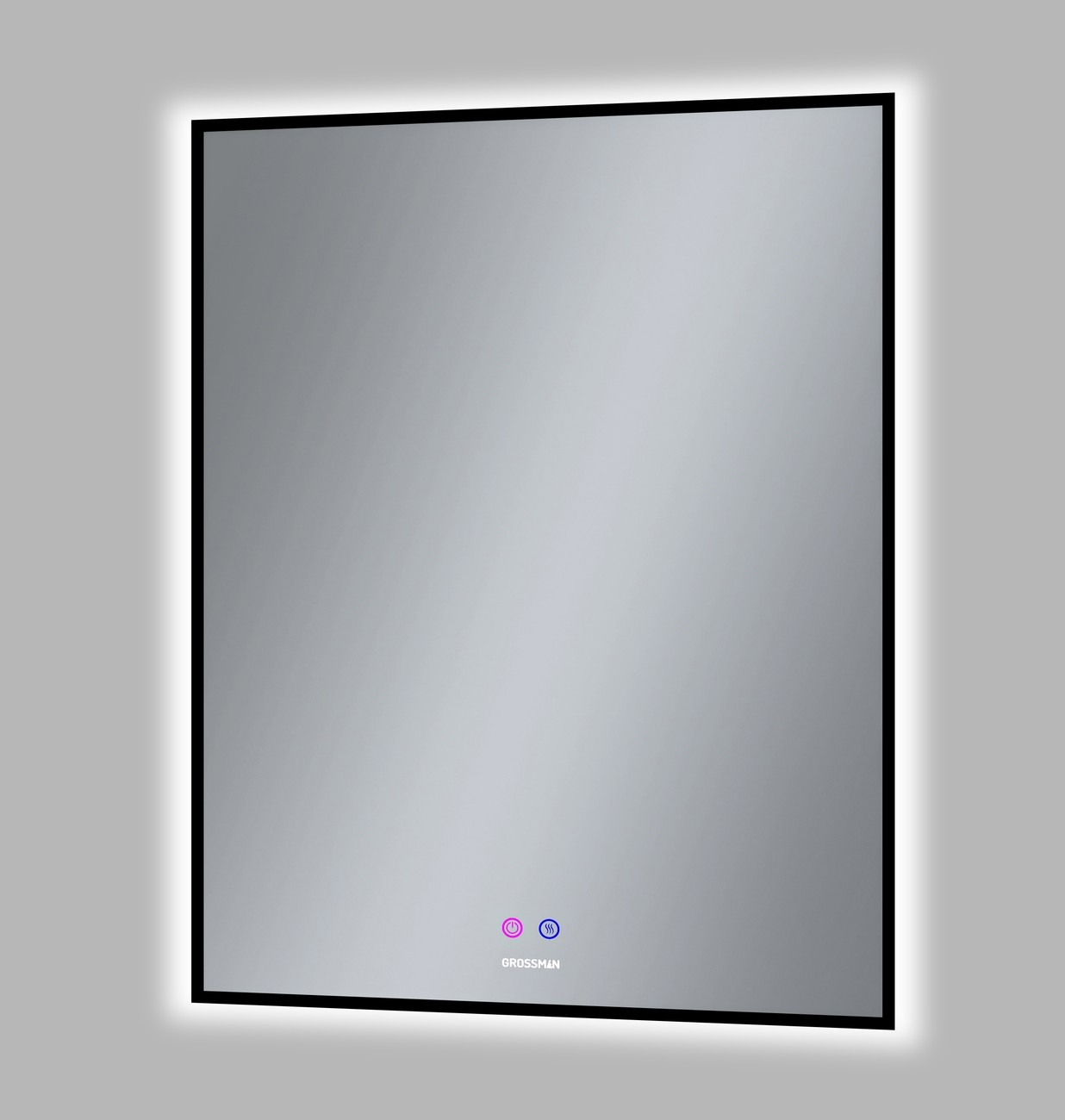 Зеркало PRAGMA-норма BLACK (700*800*45) LED с сенсорным выключателем и подогревом 