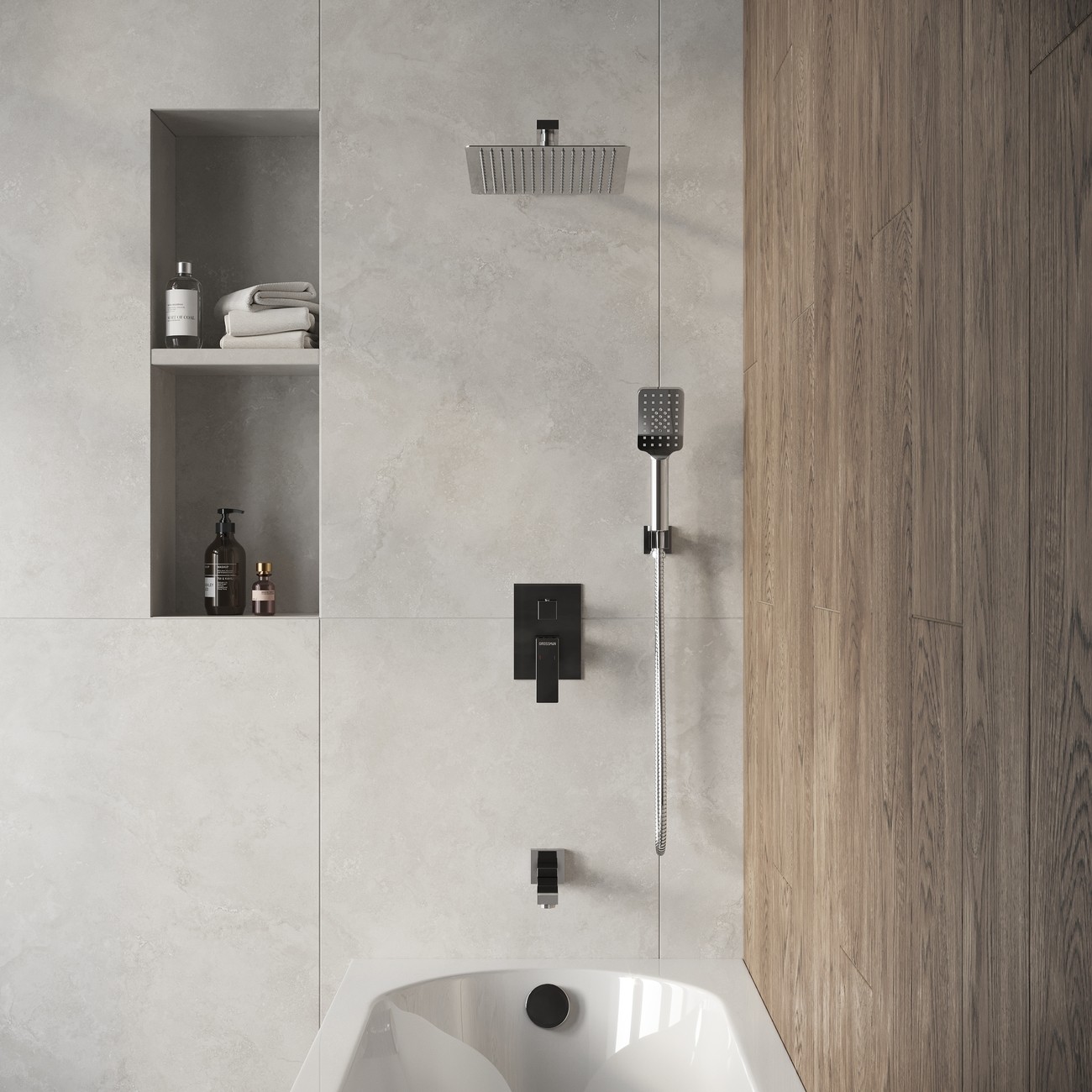 Душевая система скрытого монтажа Grossman Style 501.K35.05.100 хром глянцевый,1 место 