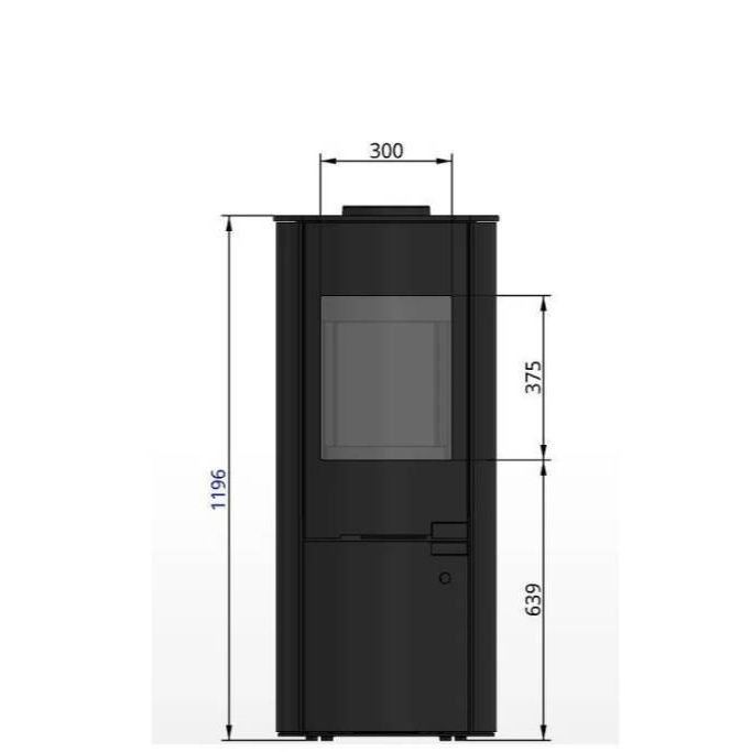 Печь камин Schiedel Sirius 1 + дымоход Permeter Smooth Air 