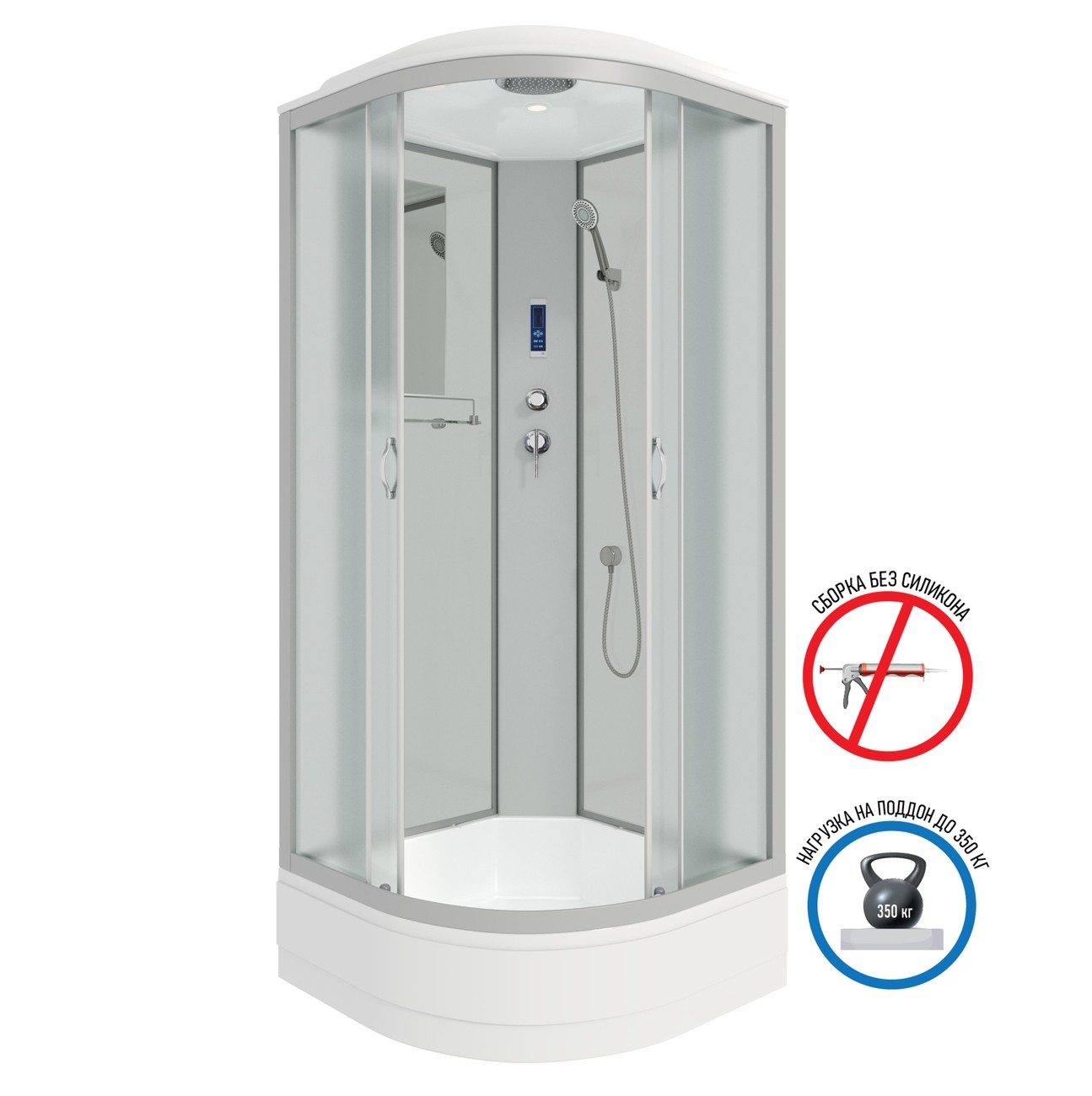 Душевая кабина Niagara Classic NG-3302-14P (100х100х215) средний поддон(26см),стекло матовое,4 места 
