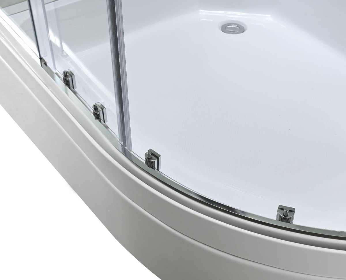 Душевая кабина AvaCan EM3912LLEDT/EM3912RLEDT 78153/78147, 120 x 90 см, с LED подсветкой, с крышей, поддон средний, левая/правая, стекло прозрачное, профиль хром 