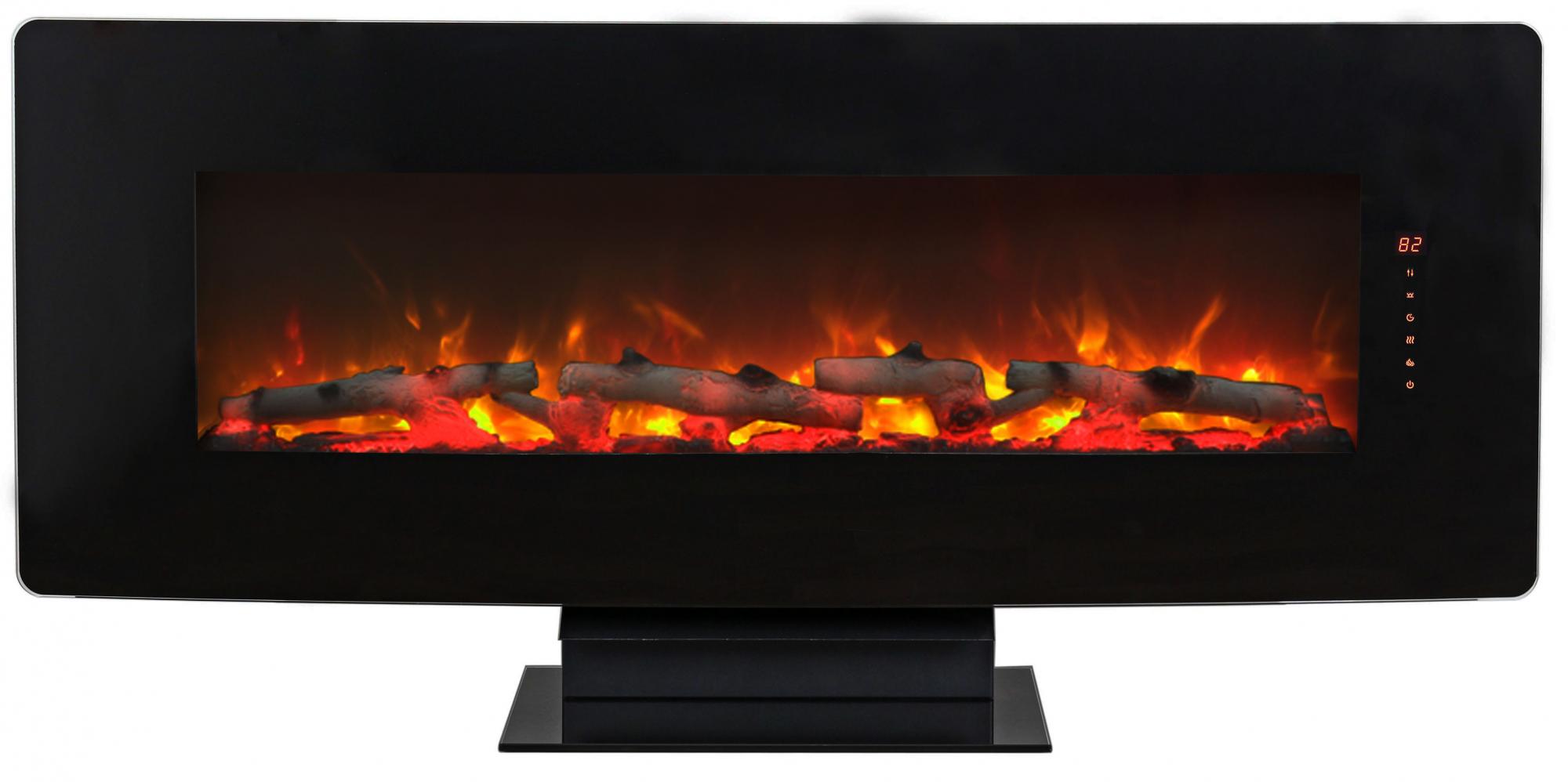 Настенный очаг Inter Flame Relax 48 GLX LED Чёрный с разноцветной подсветкой 