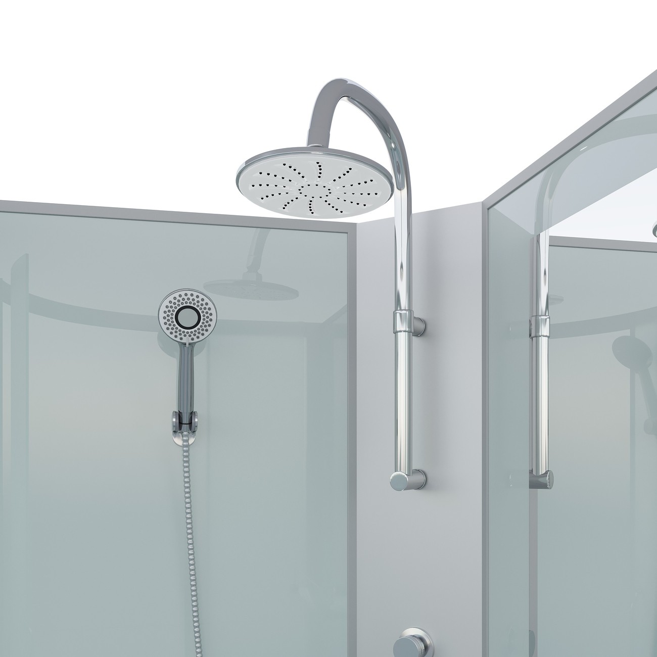 Душевая кабина Niagara Classic NG-6501-14BKTG (90х90х210) средний поддон(26см),черный,стекло тонированное,4 места 