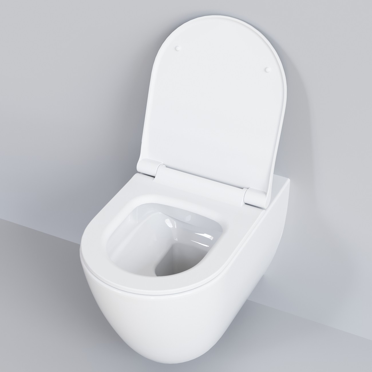 Унитаз Queen 113T20001R (570*360*400) БЕЛЫЙ подвесной БЕЗОБОДКОВЫЙ, 1 место 