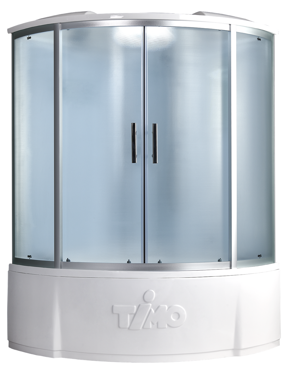 Душевой бокс Timo Standart T-6655SF, 150 x 150 см, c крышей, высокий поддон, стекла матовые, профиль хром 
