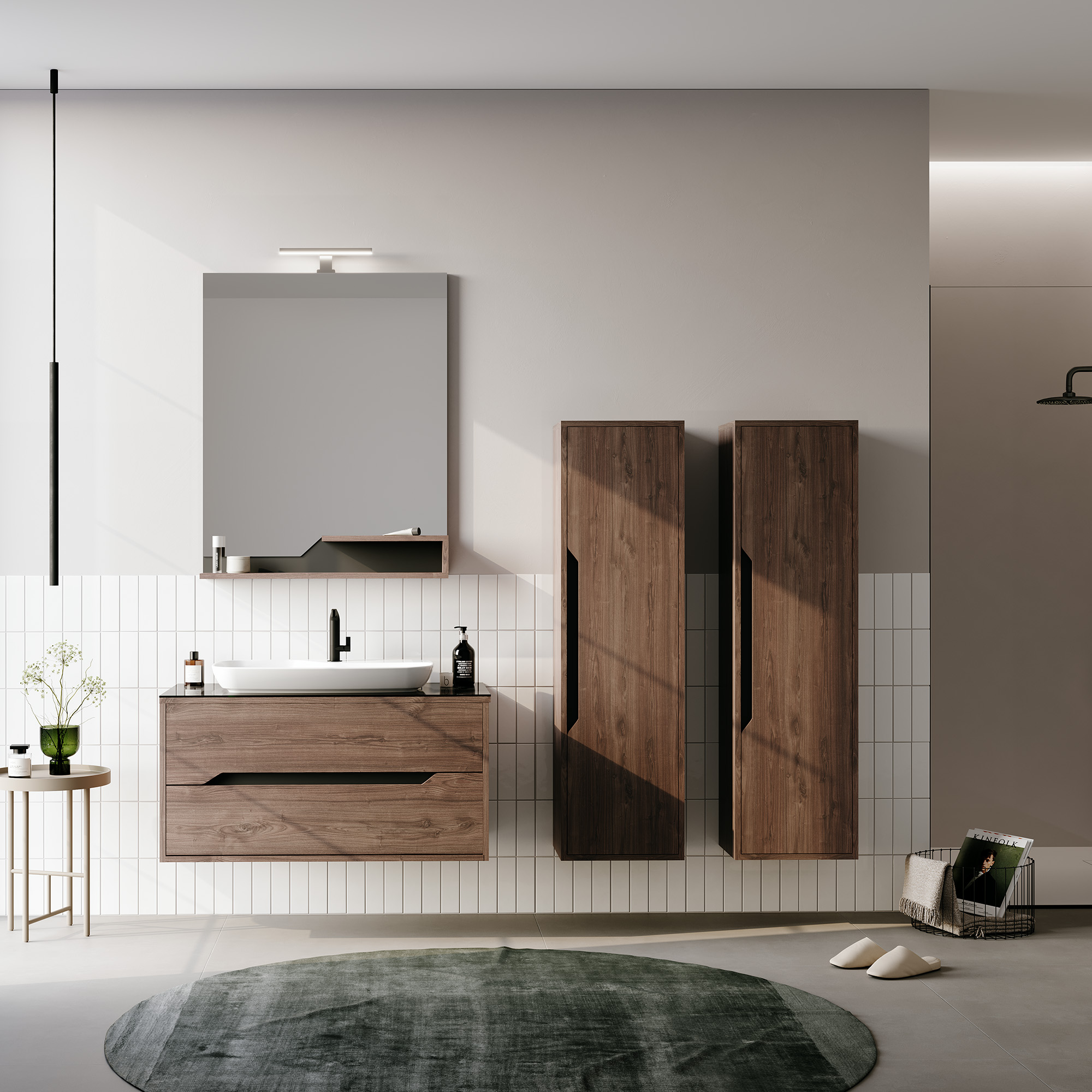 Зеркало Orka Galia 3000862, 80 см, с подсветкой, цвет коричневый 