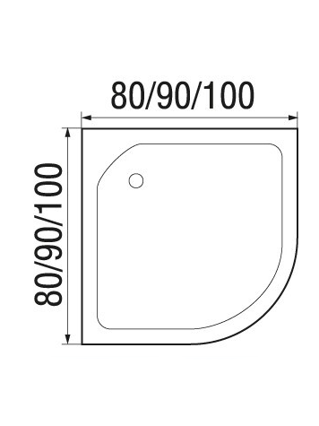 NARA LIGHT  90/15 MT Душевая кабина с поддоном 