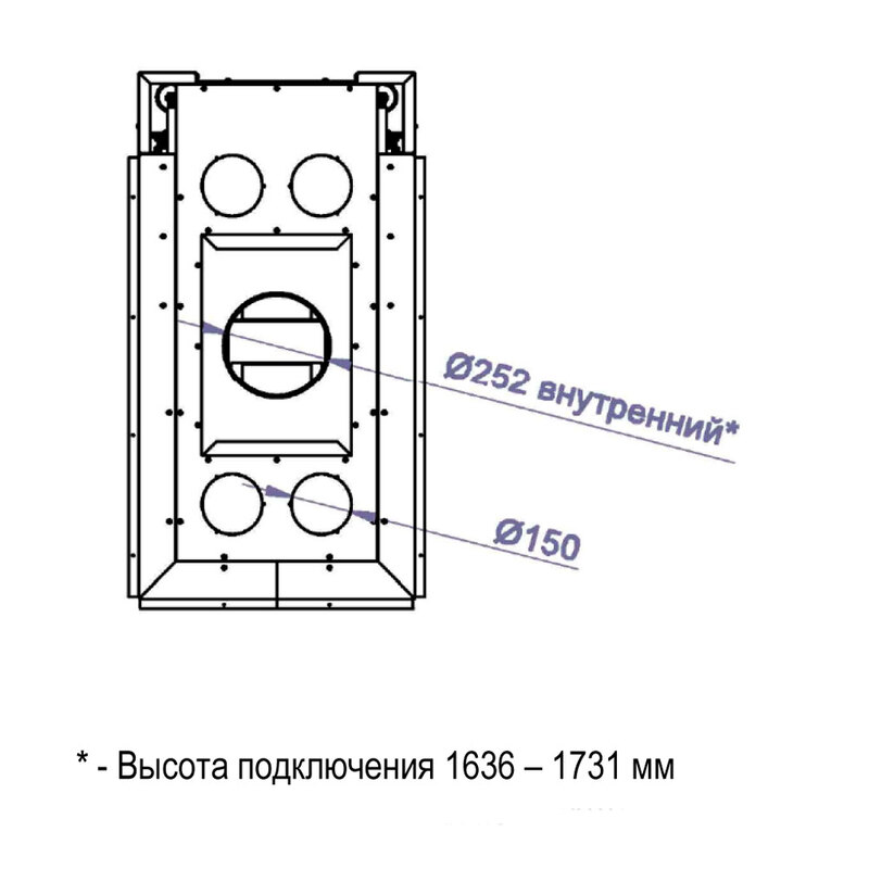 Каминная топка STAV 3VLF 1000G 