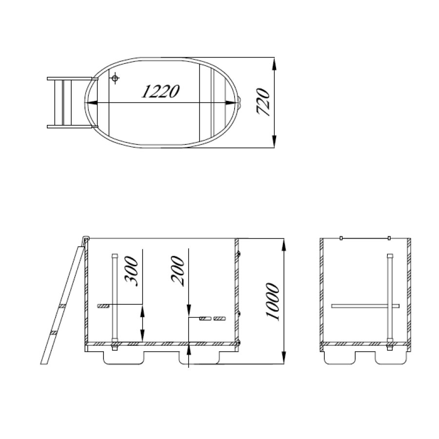 Купель из камбалы Blumenberg 122/7 