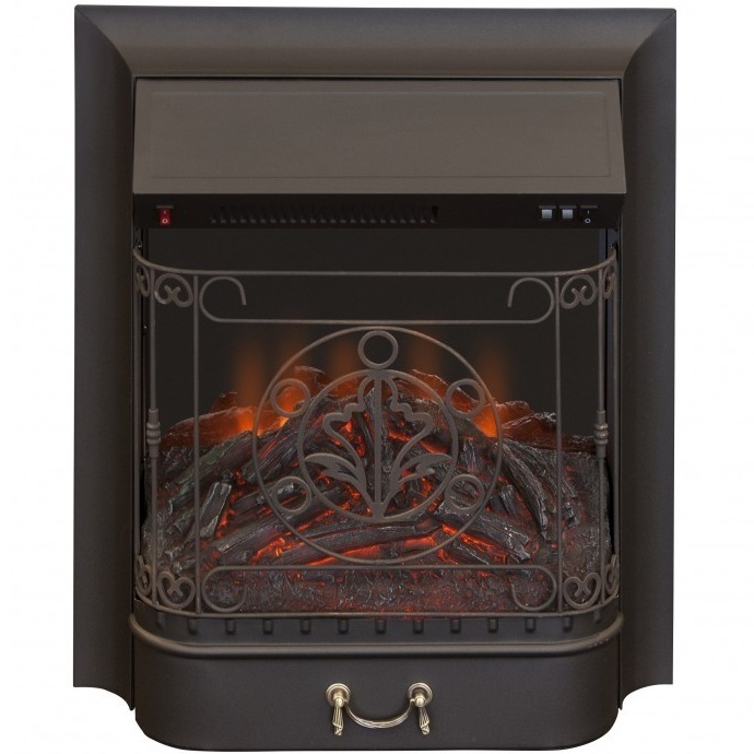 Очаг для электрокамина Inter Flame Majestic GLS /Маджестик/ Black / Brass 