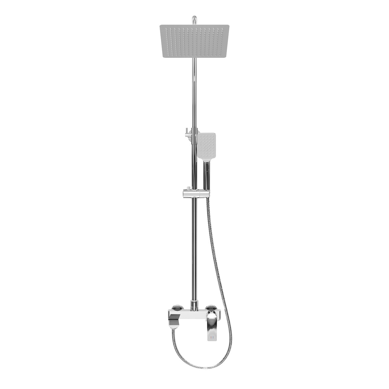 Душевая стойка Grossman Cosmo 500.K35.02.100 с верхним душем,ручной лейкой и смесителем,хром глянцевый,1 место 