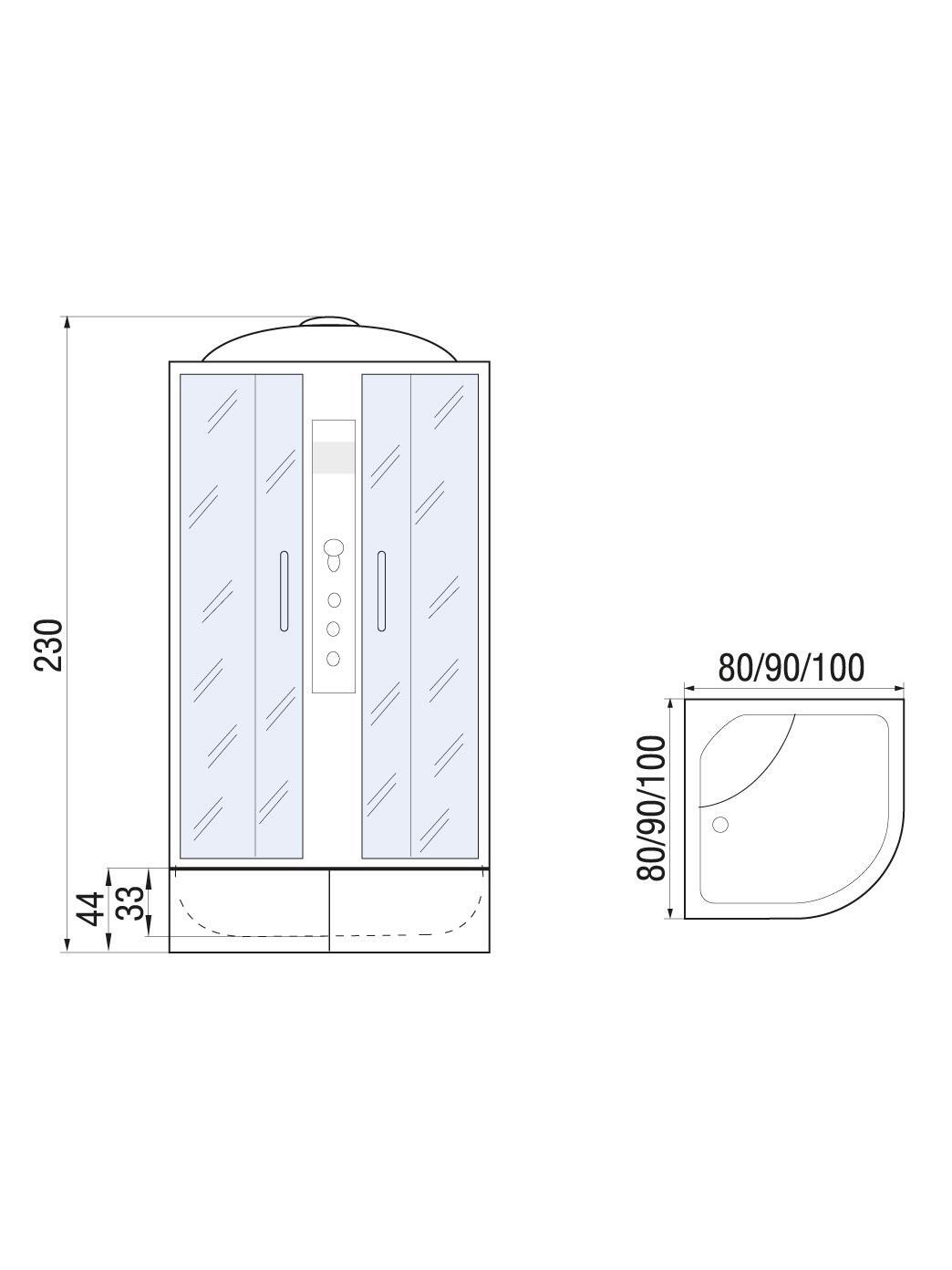 DUNAY XL   80/43 MT Душевая кабина с поддоном 