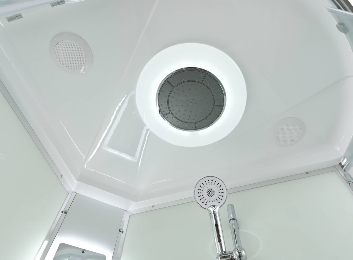 Душевая кабина AvaCan EM5912LLEDT/EM5912RLEDT 78213/78207, 120 x 90 см, с LED подсветкой, с крышей, поддон высокий, левая/правая, стекло прозрачное, профиль хром 