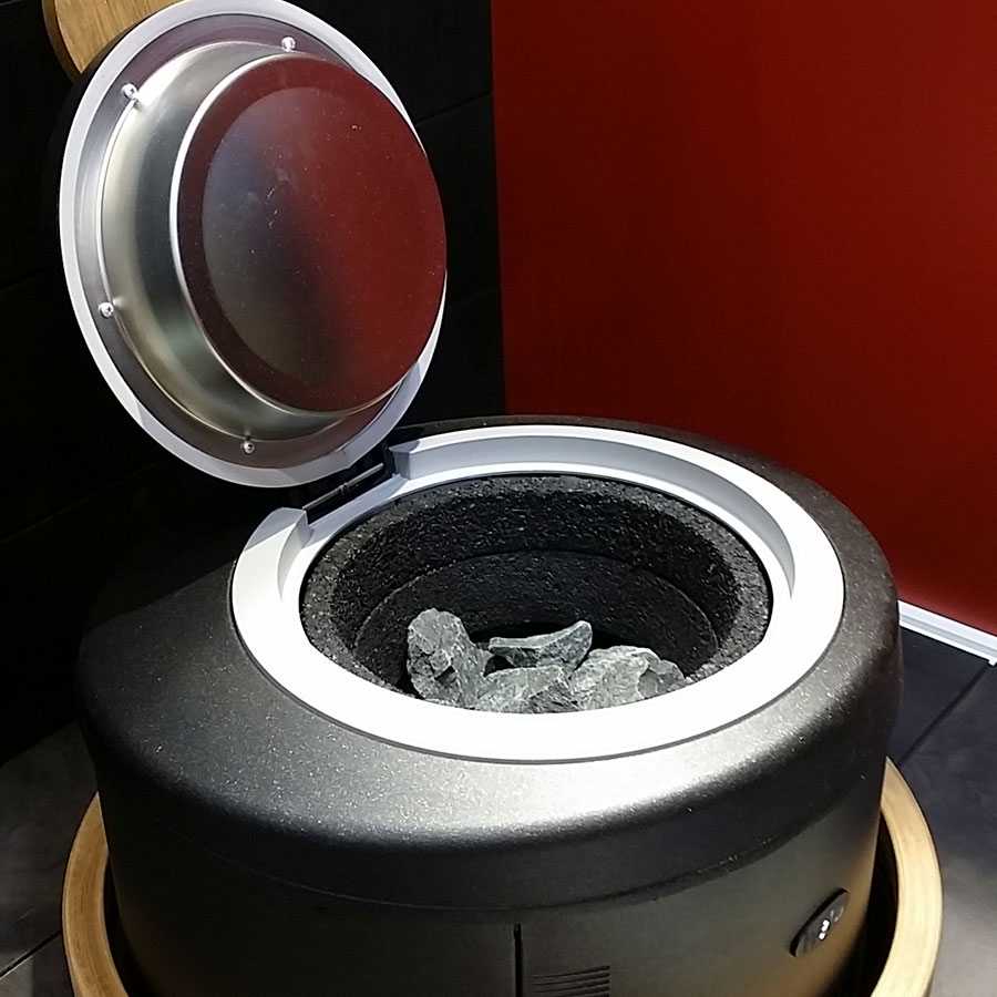 Печь для сауны Helo Rondo 960 (Встроенное управление, 9,6 кВт, 10-18 м³, 90 кг камней) 