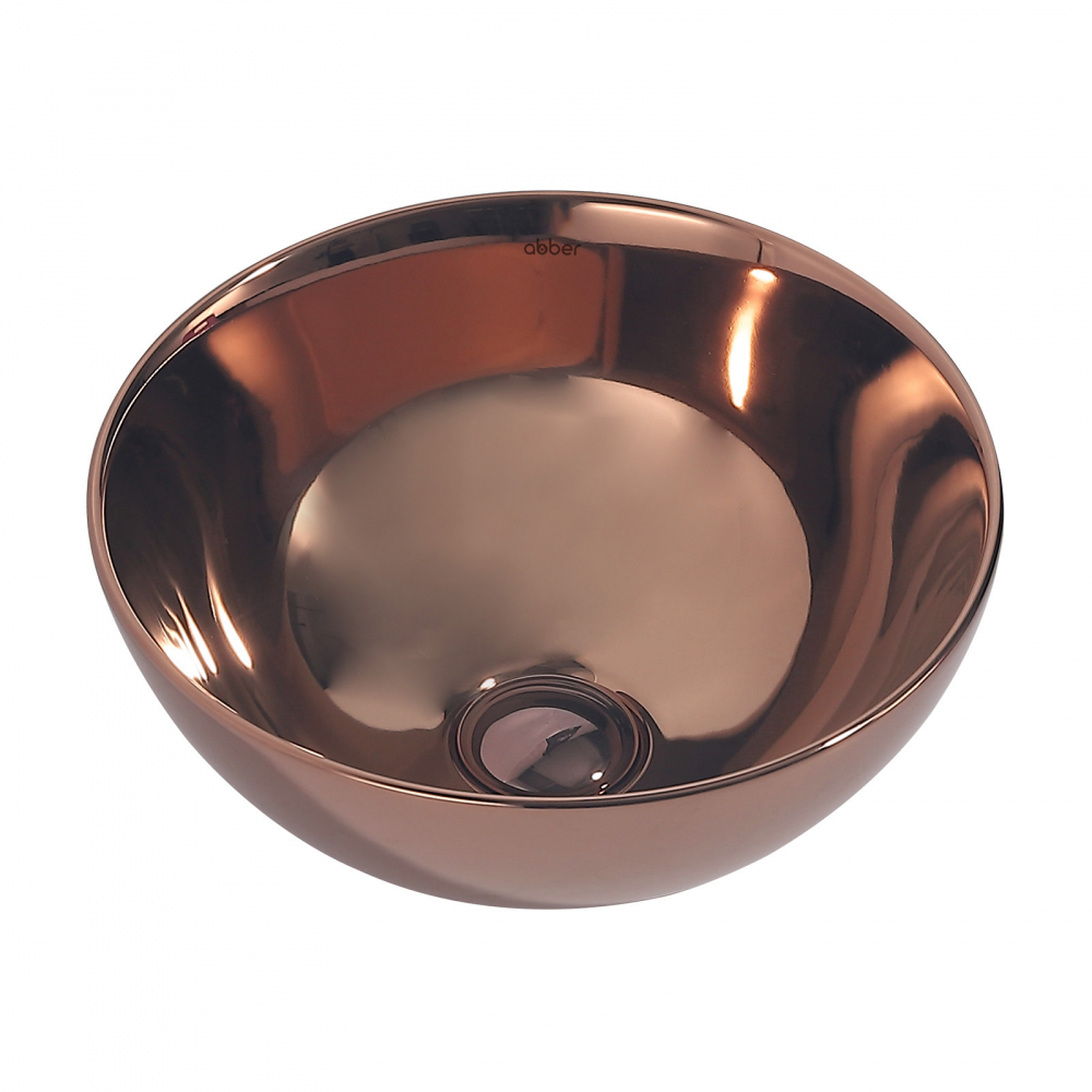 Раковина Abber Bequem AC2106RG 32 х 32 см, накладная, розовое золото 