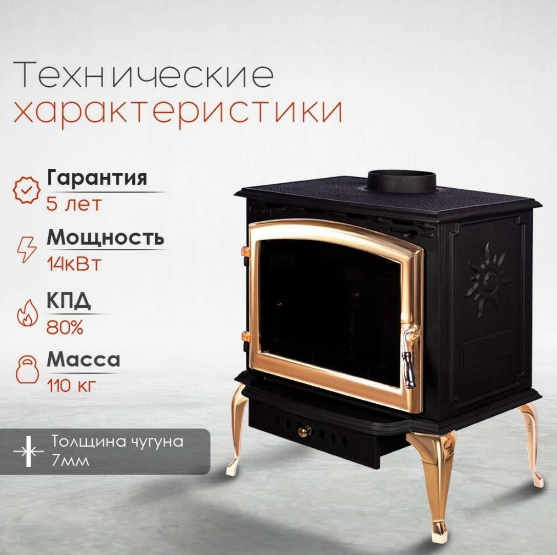 Печь камин Loki Toronto Gold 