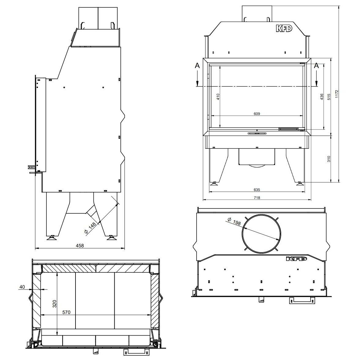 Каминная топка KFD ECO iLine 5172 