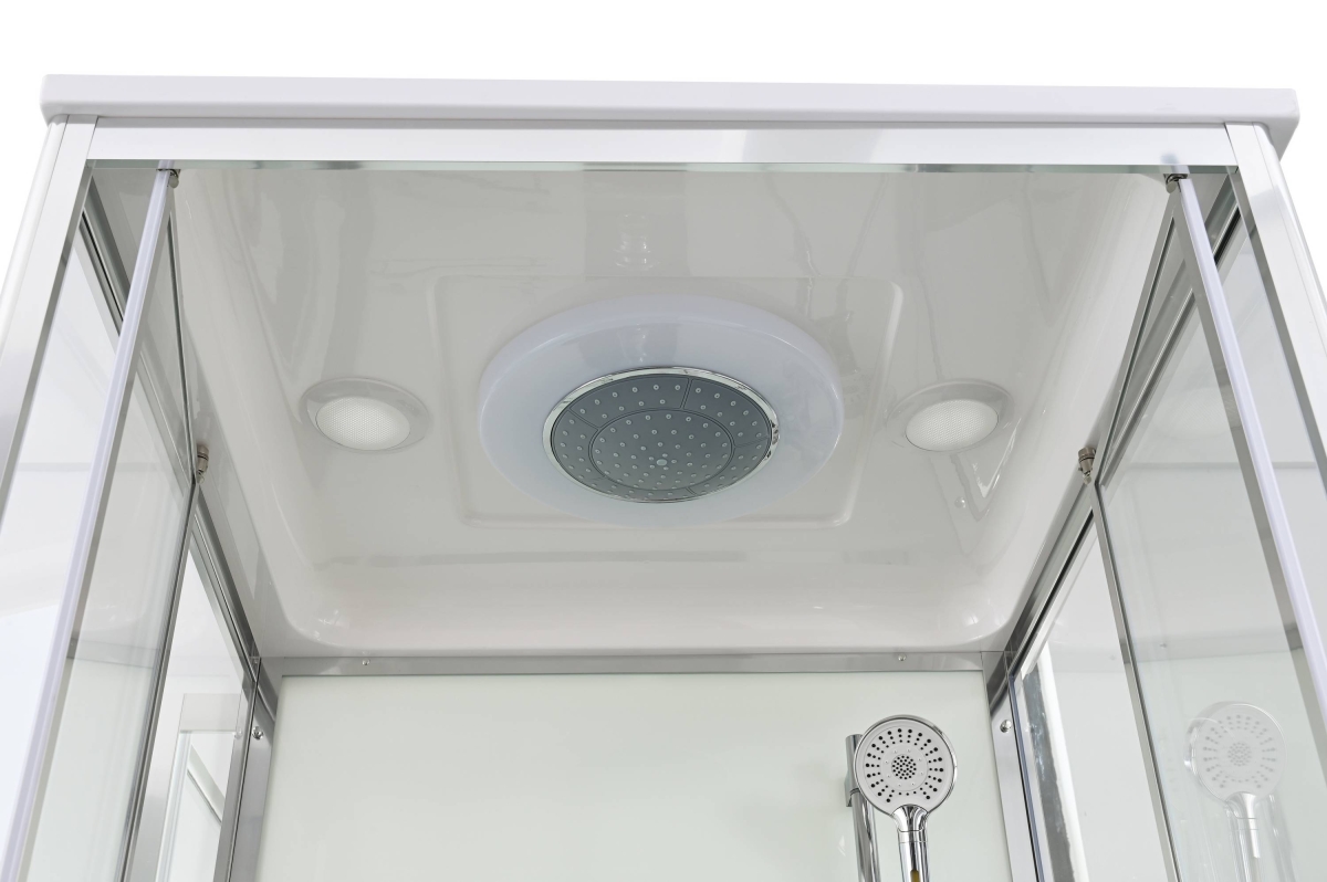 Душевая кабина AvaCan V2080 78238, 80 x 80 см, с крышей, поддон низкий, стекло прозрачное, профиль хром 