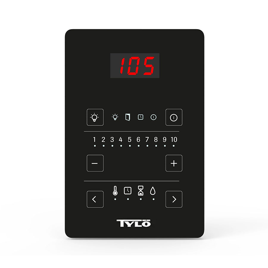 Печь для бани и сауны Tylo Sense Combi Pure 10 (Пульт Pure в комплекте, 10,5 кВт, 10-18 м³, парогенератор 1,3 кВт, 20 кг камней, черный цвет) 