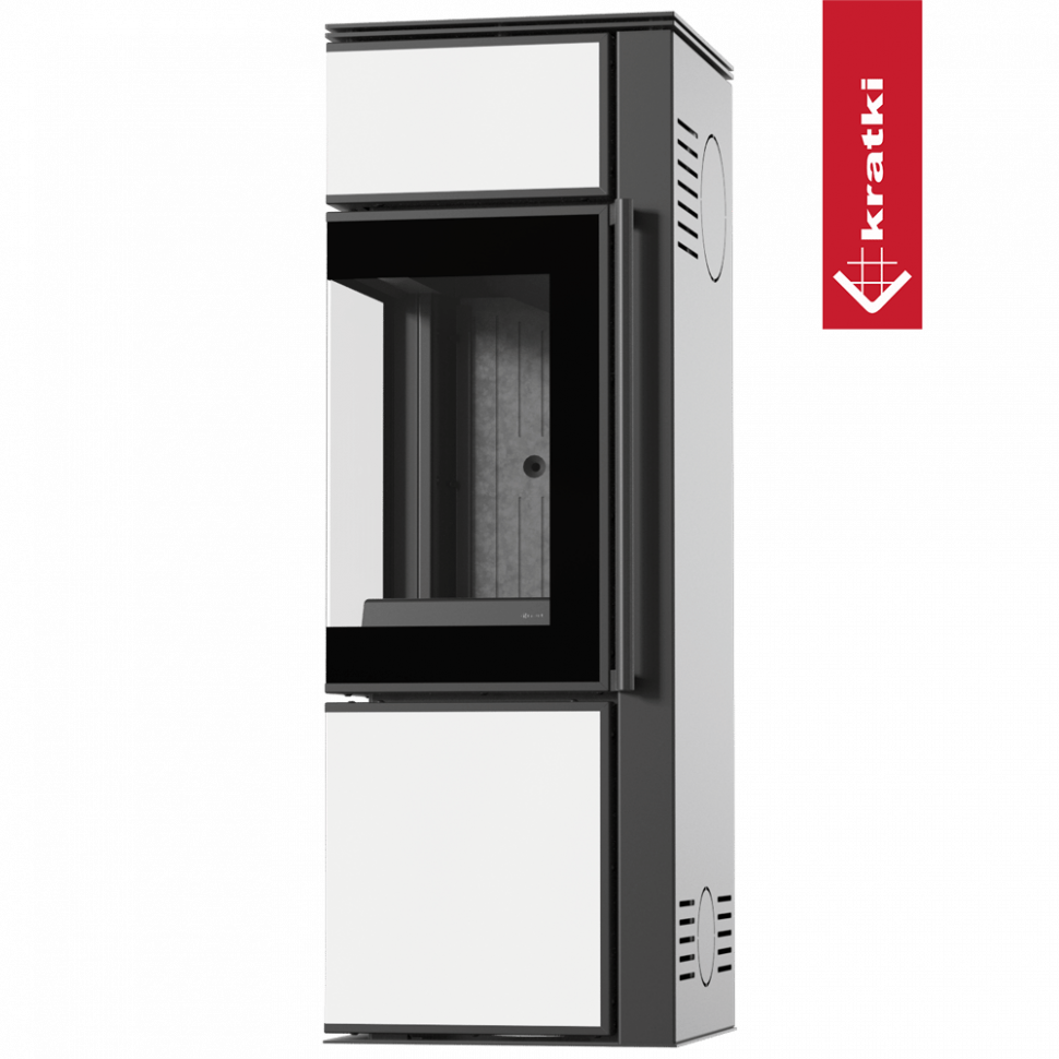 Печь Kratki PRO TORA/S, 8 кВт, белое стекло 