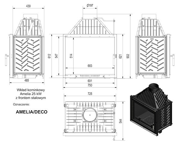 Топка AMELIA/DECO 