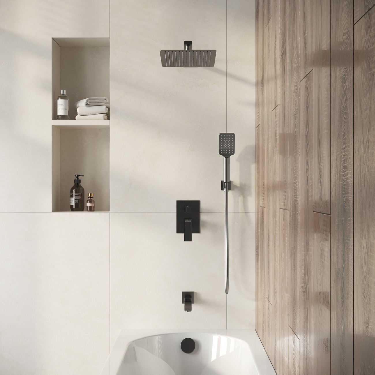 Душевая система скрытого монтажа Grossman Style 501.K35.05.420 графит сатиновый,1 место 
