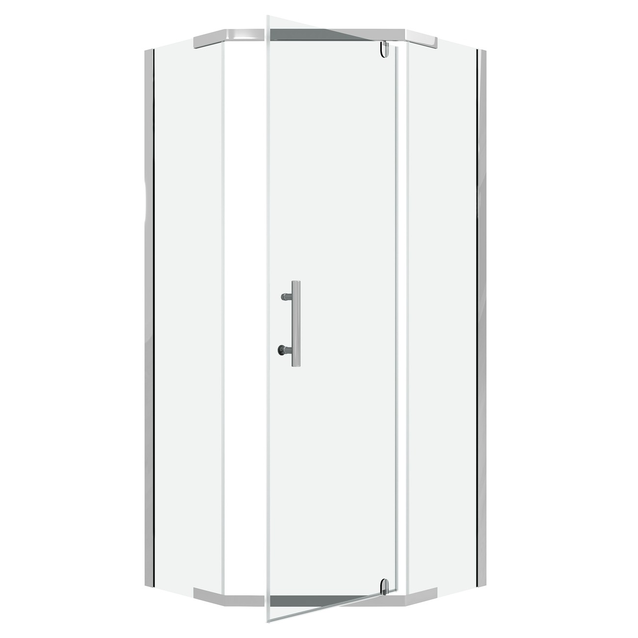 Душевое ограждение Niagara Eco NG-1009-14D (90х90х190) трапеция,распашное,хром,стекло прозрачное,1 место 