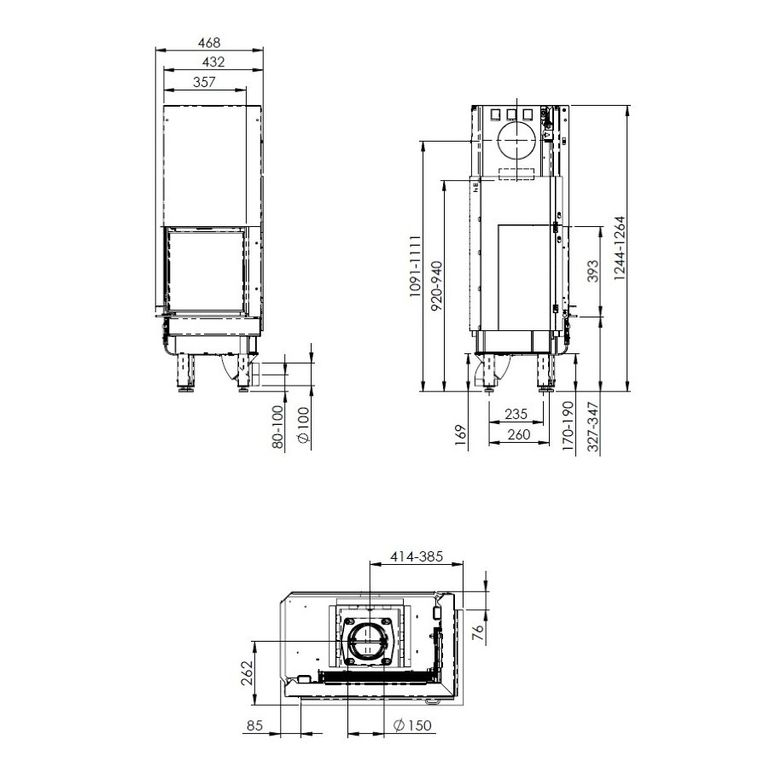 Каминная топка Q-34AL 