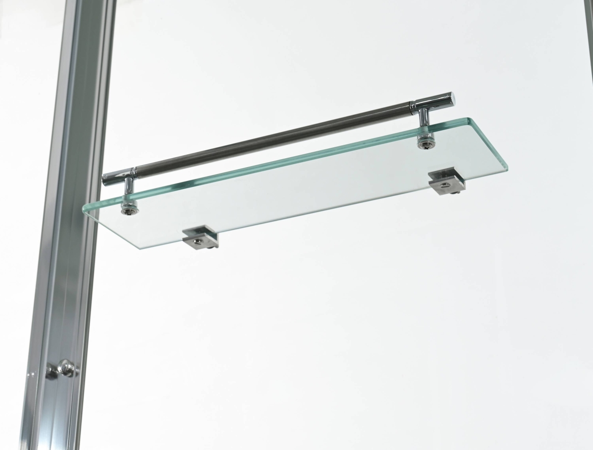 Душевая кабина AvaCan Z1911LED, 78264, 110 x 90 см, крыша белый матовый, с LED подсветкой, с гидромассажем, с электрикой, поддон низкий, стекло прозрачное, профиль хром 