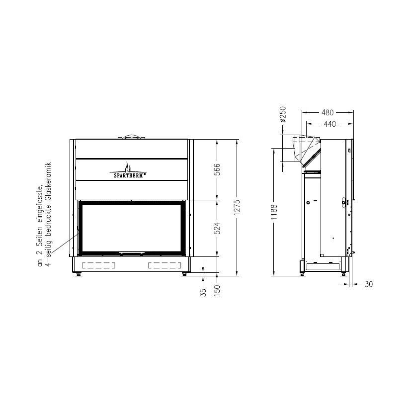 Каминная топка SPARTHERM Linear 4S Varia Bh 